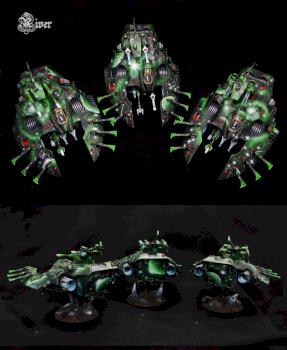 Eldar Wave Serpents by HopeRiver