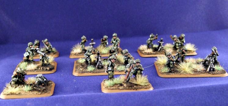 Flames of War US Para Mortar unit by exilesjjb