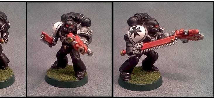 Deathwatch Kill Team Space Marine w/Bolter & Chainsword by Lou Rollins