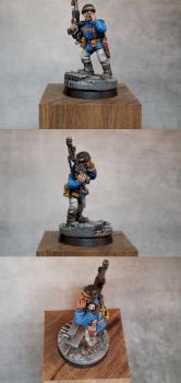 Old Cadian Trooper in blue gala uniform by Neophyter