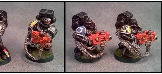 Deathwatch Kill Team Space Marines w/Heavy Bolters by Lou Rollins