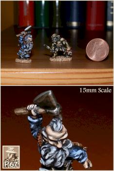 15mm Dwarf vs. Berserker Orc by p67