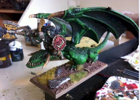 O&G Warboss on Wyvern by WH40Kev