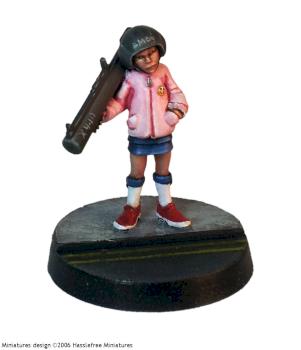 Hasslefree Minis - Amoy, Schoolgirl with Rocket Launcher by precinctomega