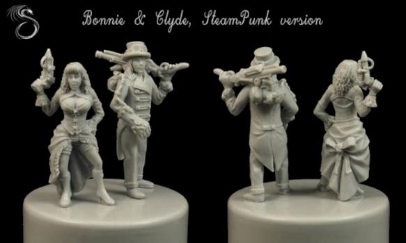 Bonnie & Clyde together on ebay RESIN LIMITED by TyronMagda