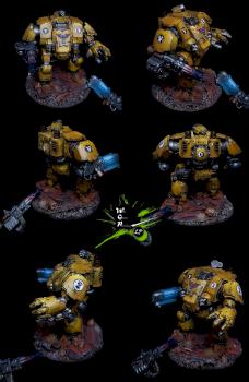 Imperial Fists Redemptor Dreadnought Warhammer 40K by CroWarGamePainting