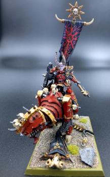 Khorne Standard Bearer on Juggernaut by The Green Man