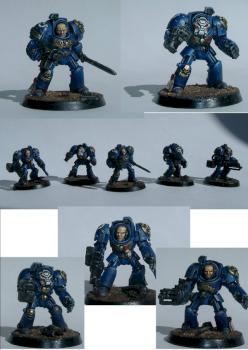 Ultramarine terminator squad 7 by hubbabubba