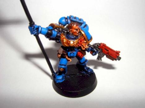 Another miniWORK IN PROGRESS ULTRAMARINES 2ND COMPANY STANDARD BEARER by plasmahal