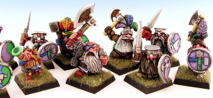 Dwarves with Hand Weapons and Shields by Iraeyna