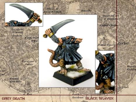 Black Skaven with Sword by RaynOtisick