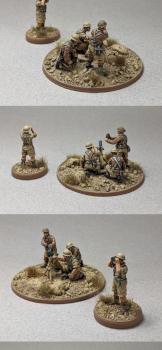 British Eighth Army 3-inch Mortar with Crew and Spotter by gowestover