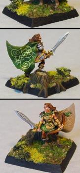 Warhammer Wood Elf on sculpted base by James by Wappellious