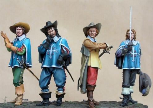 D'Artagnan, Athos, Porthos et Aramis by Yandegio