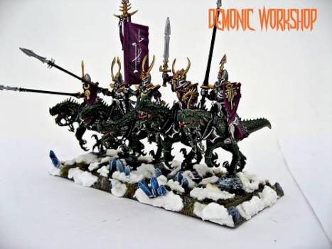 Warhammer Fantasy Dark Elves - Cold One Knights by Demonic_Workshop