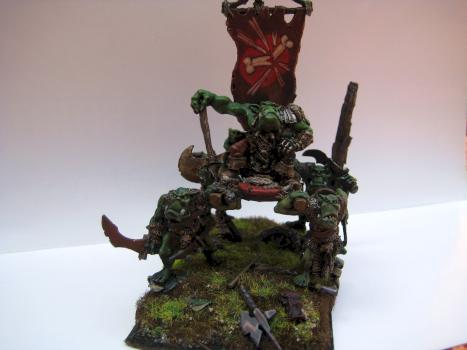 Ork-Chief on Sedanchair by Robin B