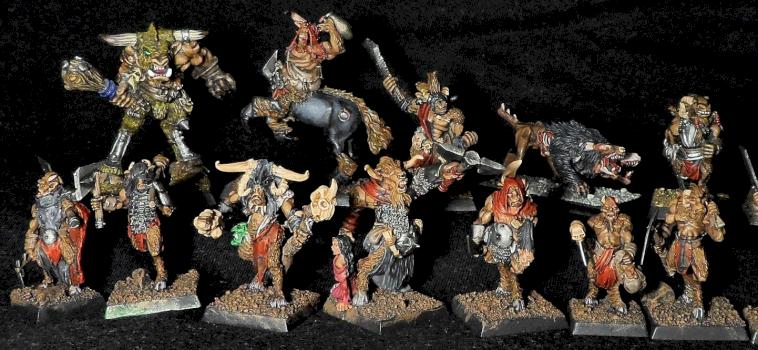 Beastmen Raiders Mordheim band by Szymek