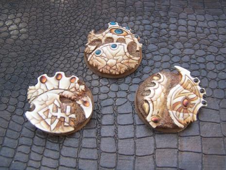 Eldar Ruins 40mm resin bases by philydorf