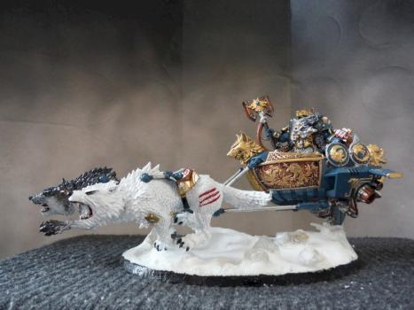 Space Wolves Logan Griminar on Stormrider by ms.tinaappleby