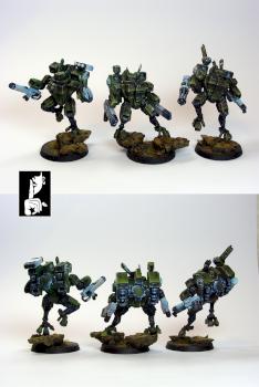 XV8 Crisis Battlesuit Team by Silencе