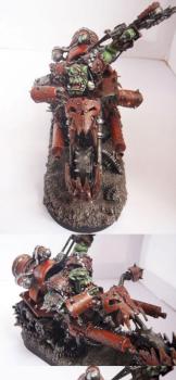 Ork Warboss on Warbike by kulandini