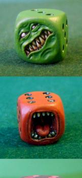 Maow Miniatures Monster Dice by smilie23