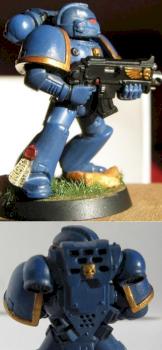 First mini - Space Marine (Ultramarines Chapter) 2nd views by Witzkatz