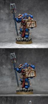 Blood Angels Librarian with book and staff by gimiak