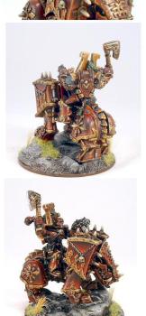 Worldeaters Chaos space marine Champion on Juggernaut by darkartminiatures