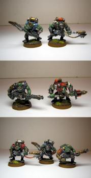 Ork Burna Boyz and 'Eavy Weapons Boyz by Komrad