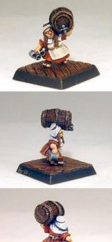 Hobbit with barrel by darkartminiatures