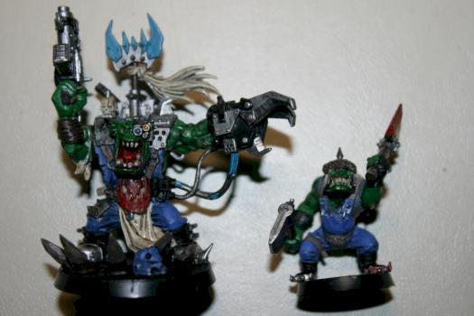 Ork Warboss and Boy by Tiberis