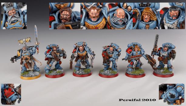 Space Wolves Grey hunters by Persifal