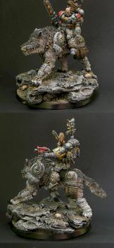 Space Wolf on Tunderwolf by Artur