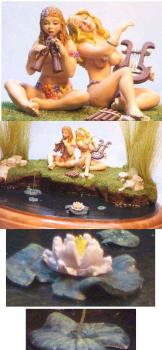 Phoenix Maidens on Sculpted Base by Nailpainter2003