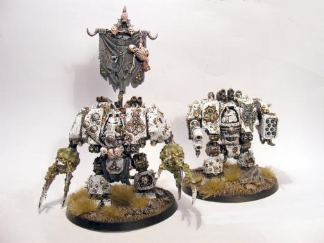 Nurgle Dreadnought and Deathguard Dreadnought by DarkEyeStudios