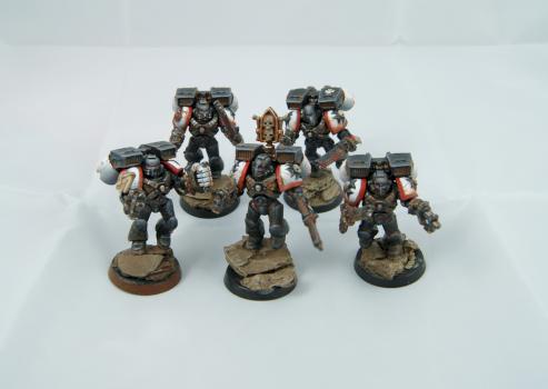 Warhammer 40k Black Templars Assault Squad by Beefjerky