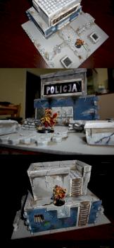 Post-apo Polish Police Station with Knight of Holy Seplurche from Infinity by Jurdasz