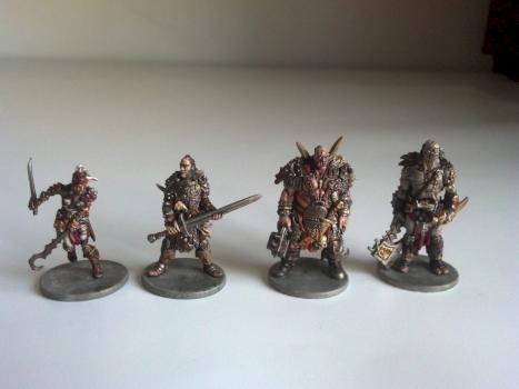 Zombicide Black Plague Adrian Smith Set: Ska'Keel, Jorvak, Gurbak, Cul'Nar Painted by BiggiesMinis by Biggiesminis