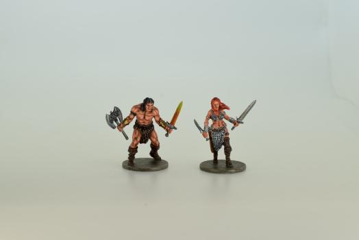 Zombicide Black Plague Grom and Thalia Hand Painted by BiggiesMinis by Biggiesminis