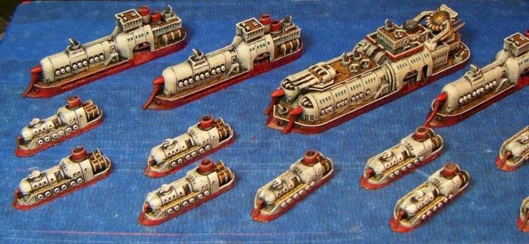 Dystopian Wars Blazing Naval Battle Group Starter Box (1st Ed) by pwbinde