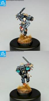 Antor Delassio Assault Marine Sergeant of Blood Angels Deathwatch Overkill by HooY