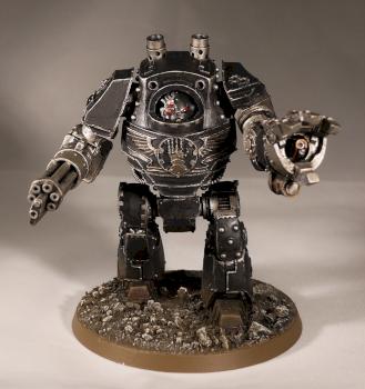 Iron Hands Contemptor Dreadnought by gwotaz