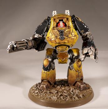 Imperial Fists Contemptor Dreadnought by gwotaz