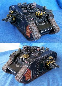 Chaos Space Marines Army - Landraider by bankrobber