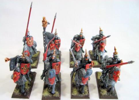 Empire Knights (Reiksguard) Converted with Pickelhaubes by Malevon