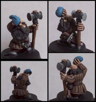 Dwarf with hammer / part of stone thrower/catapult crew by DunErwit