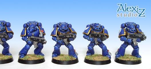 Space Marines with bolters by Alexi Z Studio