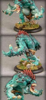 HORDES Trollblood Dire Troll (aqua) by ModelPainter