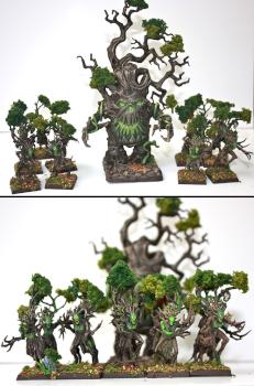 Wood elf Treelord and Dryads by Nuca